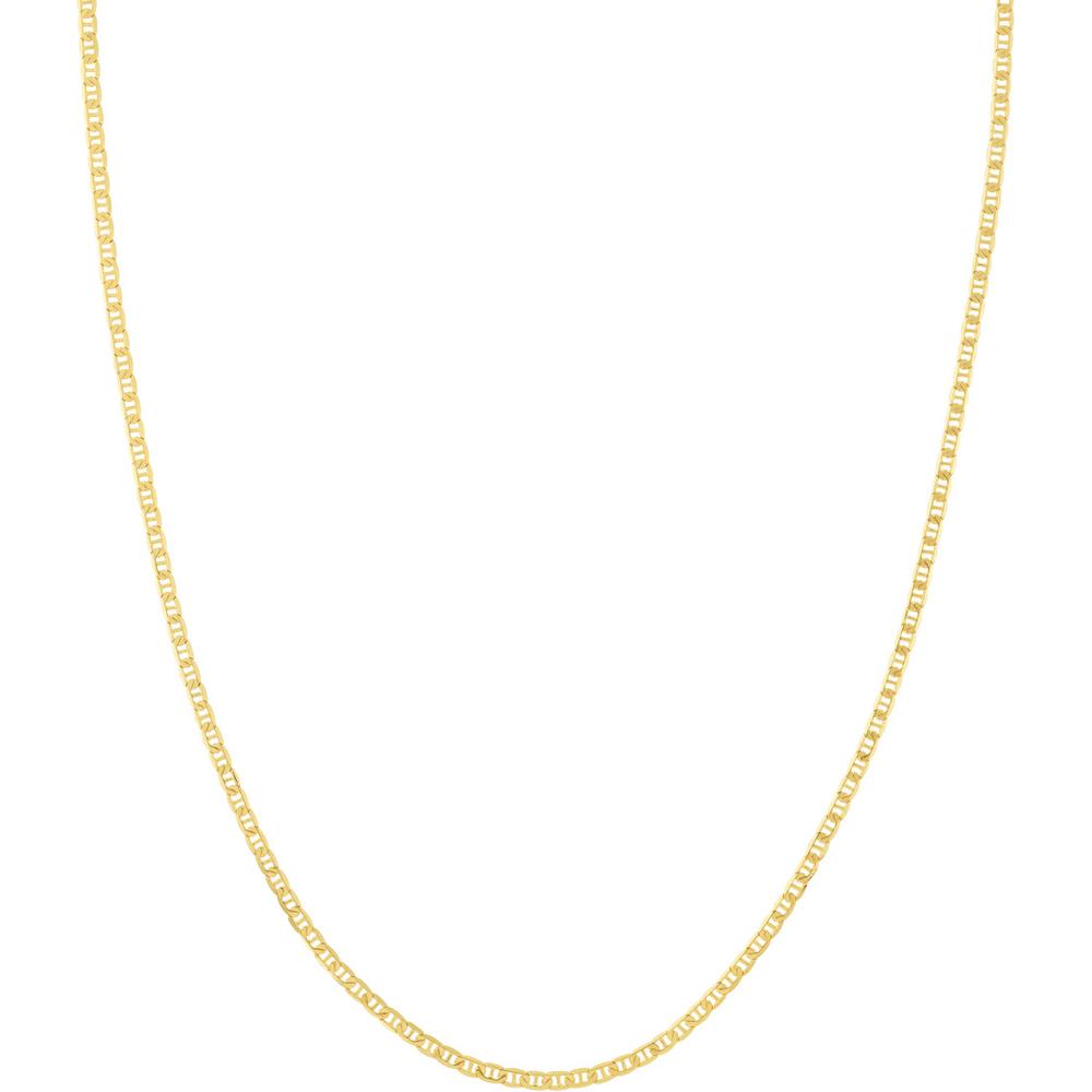 Olas d'Oro - 10K Yellow Gold 2.30mm Mariner Chain with Lobster Lock - 22" Necklace