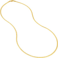 Olas d'Oro - 10K Yellow Gold 2.30mm Mariner Chain with Lobster Lock - 22" Necklace
