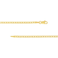 Olas d'Oro - 10K Yellow Gold 2.30mm Mariner Chain with Lobster Lock - 22" Necklace