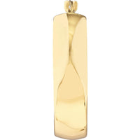 Olas d'Oro - 10K Yellow Gold 20mm Round High Polished Hoop Earrings - 2.67 Grams Total Weight