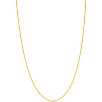 Olas d'Oro - 10K Yellow Gold 22" Box Chain Necklace with Lobster Clasp 0.73mm Width