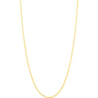 Olas d'Oro - 10K Yellow Gold 24" Box Chain Necklace with Lobster Clasp - 0.66mm Width