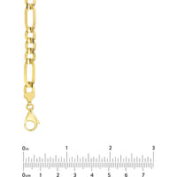 Olas d'Oro - 10K Yellow Gold 24" Light Concave Figaro Chain Necklace - 34.01 Grams