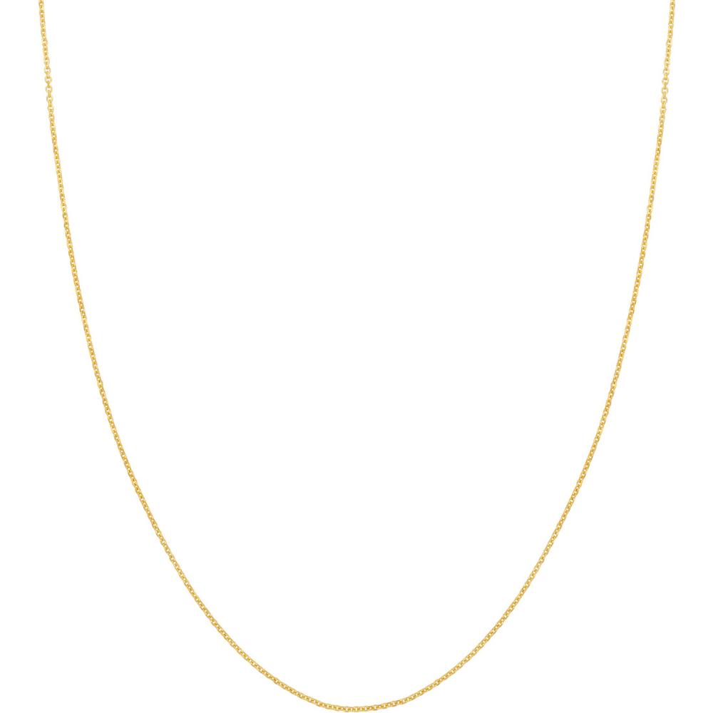 Olas d'Oro - 10K Yellow Gold 24" Open Diamond-Cut Cable Chain with Lobster Lock - 1.94 Grams