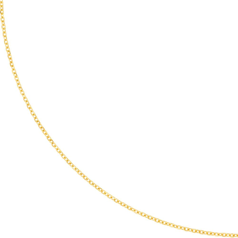Olas d'Oro - 10K Yellow Gold 24" Open Diamond-Cut Cable Chain with Lobster Lock - 1.94 Grams