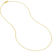 Olas d'Oro - 10K Yellow Gold 24" Open Diamond-Cut Cable Chain with Lobster Lock - 1.94 Grams