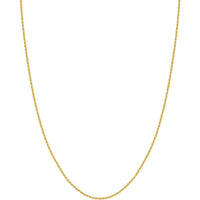 Olas d'Oro - 10K Yellow Gold 2mm Light Rope Chain with Lobster Lock - 22" Necklace