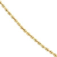 Olas d'Oro - 10K Yellow Gold 2mm Light Rope Chain with Lobster Lock - 22" Necklace