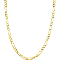 Olas d'Oro - 10K Yellow Gold 30" Light Concave Figaro Chain Necklace - 23.85g