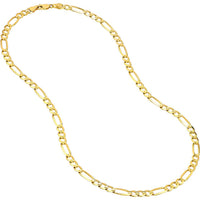 Olas d'Oro - 10K Yellow Gold 30" Light Concave Figaro Chain Necklace - 23.85g