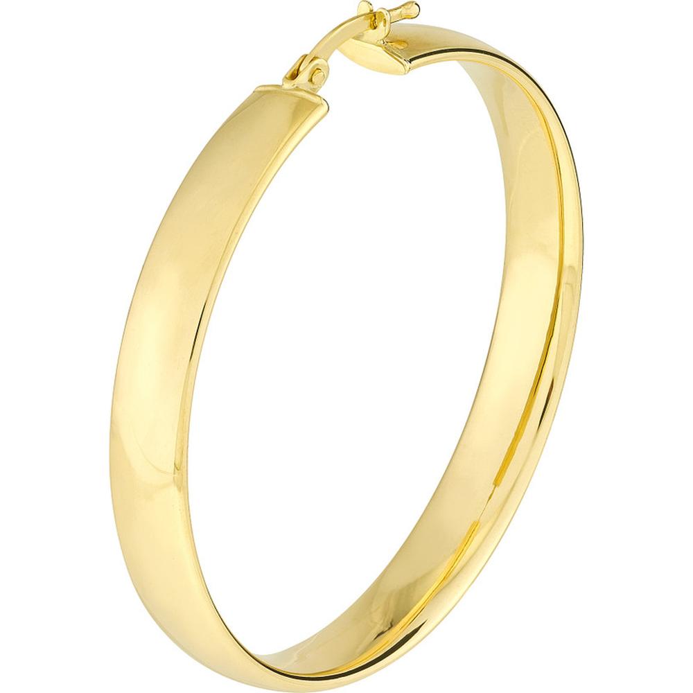 Olas d'Oro - 10K Yellow Gold 40mm Round Polished Hoop Earrings