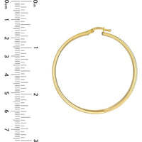 Olas d'Oro - 10K Yellow Gold 40mm Round Polished Hoop Earrings