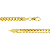 Olas d'Oro - 10K Yellow Gold 5.0mm Miami Cuban Chain Necklace with Lobster Lock - 24'' Length