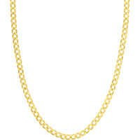 Olas d'Oro - 10K Yellow Gold 5.7mm Hollow Cuban Chain Bracelet with Lobster Clasp - 8 Inches