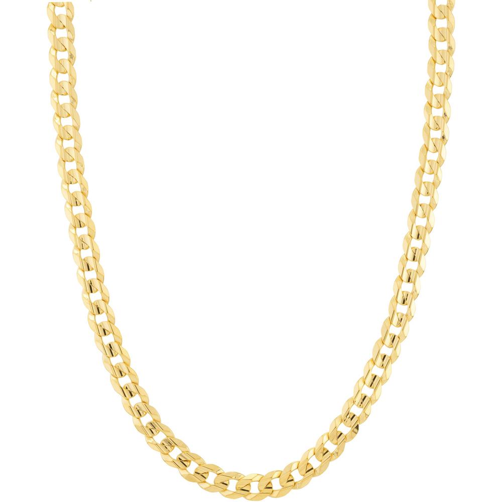 Olas d'Oro - 10K Yellow Gold 8.7mm Cuban Curb Chain Bracelet with Lobster Lock - 19.48 Grams