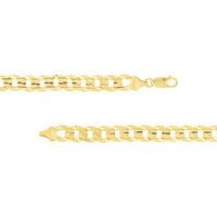 Olas d'Oro - 10K Yellow Gold 8.7mm Cuban Curb Chain Bracelet with Lobster Lock - 19.48 Grams