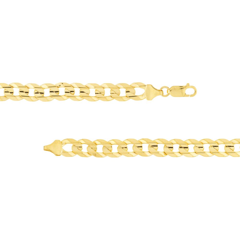 Olas d'Oro - 10K Yellow Gold 8.7mm Cuban Curb Chain with Lobster Lock - 22" Necklace