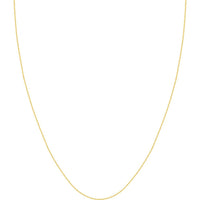 Olas d'Oro - 10K Yellow Gold Adjustable Cable Chain Necklace with Slider - 22" Length