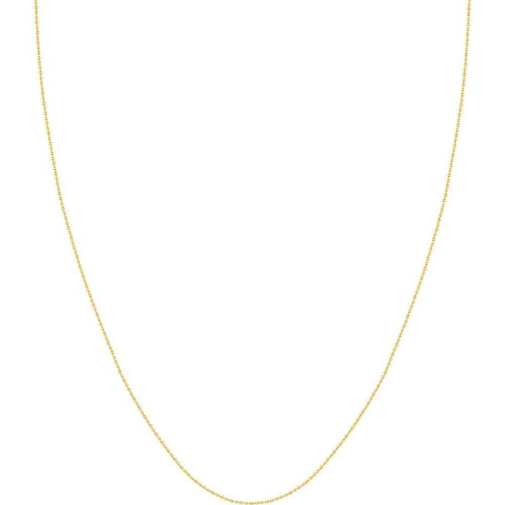 Olas d'Oro - 10K Yellow Gold Adjustable Cable Chain Necklace with Slider - 22" Length