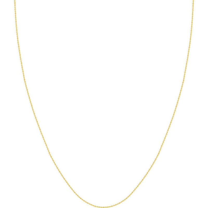Olas d'Oro - 10K Yellow Gold Adjustable Cable Chain Necklace with Slider - 22" Length