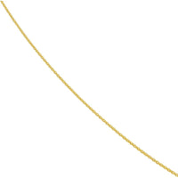 Olas d'Oro - 10K Yellow Gold Adjustable Cable Chain Necklace with Slider - 22" Length