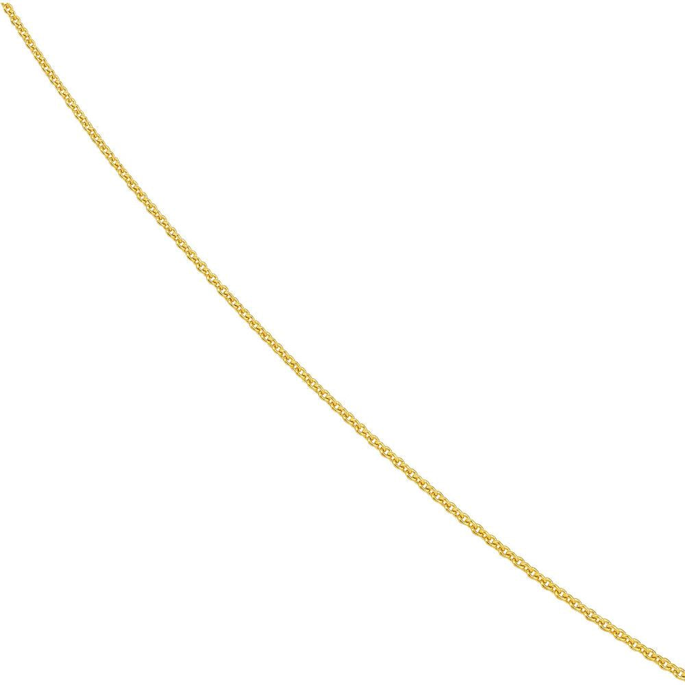 Olas d'Oro - 10K Yellow Gold Adjustable Cable Chain Necklace with Slider - 22" Length
