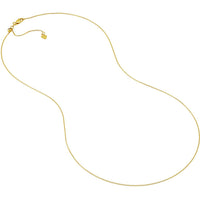 Olas d'Oro - 10K Yellow Gold Adjustable Cable Chain Necklace with Slider - 22" Length
