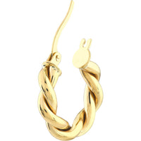Olas d'Oro - 10K Yellow Gold Braided Double Tube Hoop Earrings - 1.52 Grams Total Weight