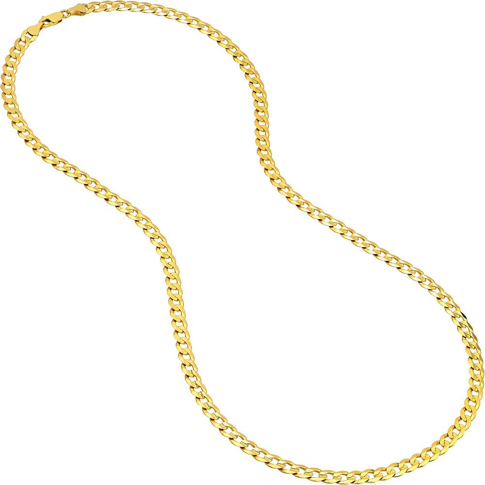 Olas d'Oro - 10K Yellow Gold Concave Cuban Curb Chain Necklace - 24'' 24.42g