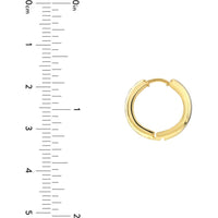 Olas d'Oro - 10K Yellow Gold Diamond Cut and Polished Round Hoop Earrings