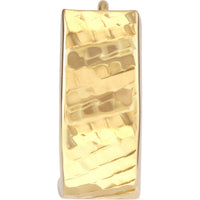 Olas d'Oro - 10K Yellow Gold Diamond Cut Basket Weave Round Hoop Earrings - 2.10 Grams Total Weight