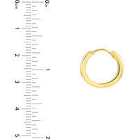 Olas d'Oro - 10K Yellow Gold Diamond Cut Basket Weave Round Hoop Earrings - 2.10 Grams Total Weight