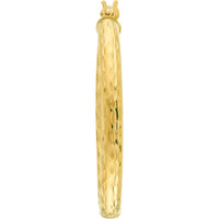 Olas d'Oro - 10K Yellow Gold Diamond-Cut Large Hoop Earrings 1.75 Grams Average Weight