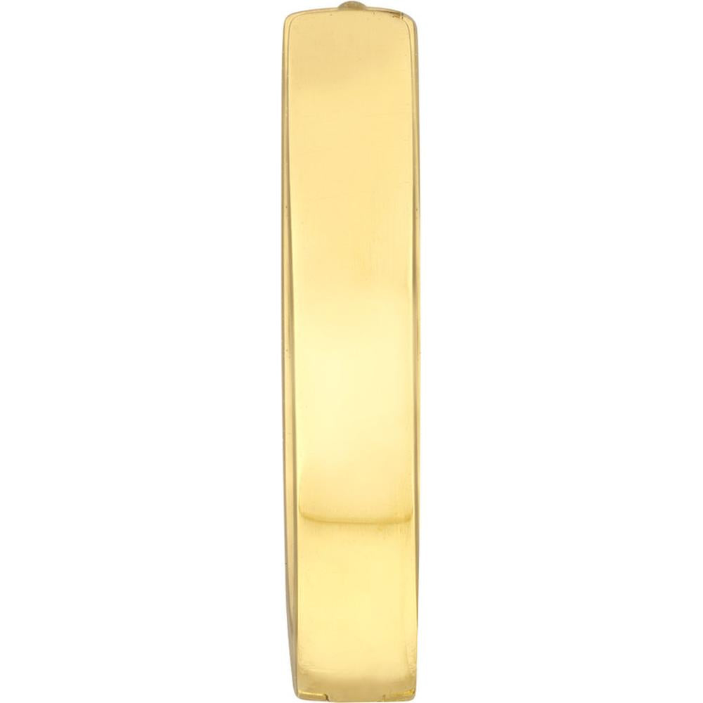 Olas d'Oro - 10K Yellow Gold Flat Oval Huggie Hoop Earrings 1.60 Grams