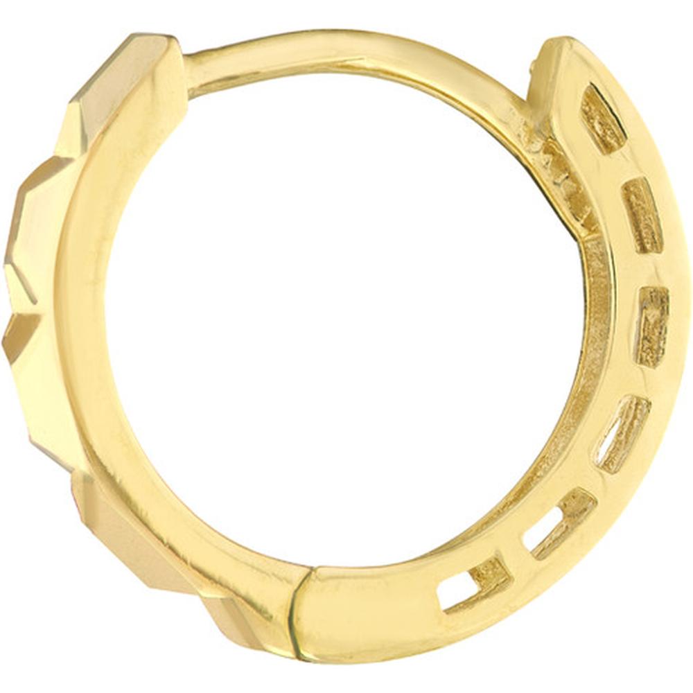 Olas d'Oro - 10K Yellow Gold Geometric Open Ladder Hoop Earrings - Lightweight Design, Hinge Closure