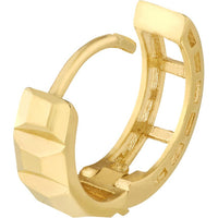 Olas d'Oro - 10K Yellow Gold Geometric Open Ladder Hoop Earrings - Lightweight Design, Hinge Closure