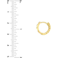 Olas d'Oro - 10K Yellow Gold Geometric Open Ladder Hoop Earrings - Lightweight Design, Hinge Closure
