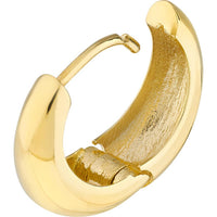 Olas d'Oro - 10K Yellow Gold Graduated Small Puff Hoop Earrings