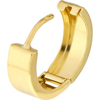 Olas d'Oro - 10K Yellow Gold High Polished Round Hoop Earrings - 1.58g Total Weight