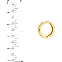Olas d'Oro - 10K Yellow Gold High Polished Round Hoop Earrings - 1.58g Total Weight