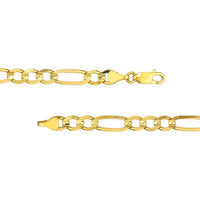 Olas d'Oro - 10K Yellow Gold Light Concave Figaro Chain 5.8mm - 24'' Necklace