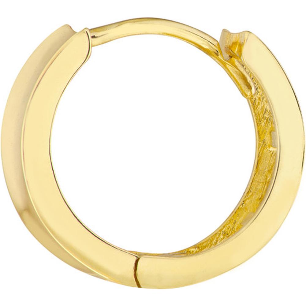 Olas d'Oro - 10K Yellow Gold Open Ladder Back Hoop Earrings  Unique Modern Design