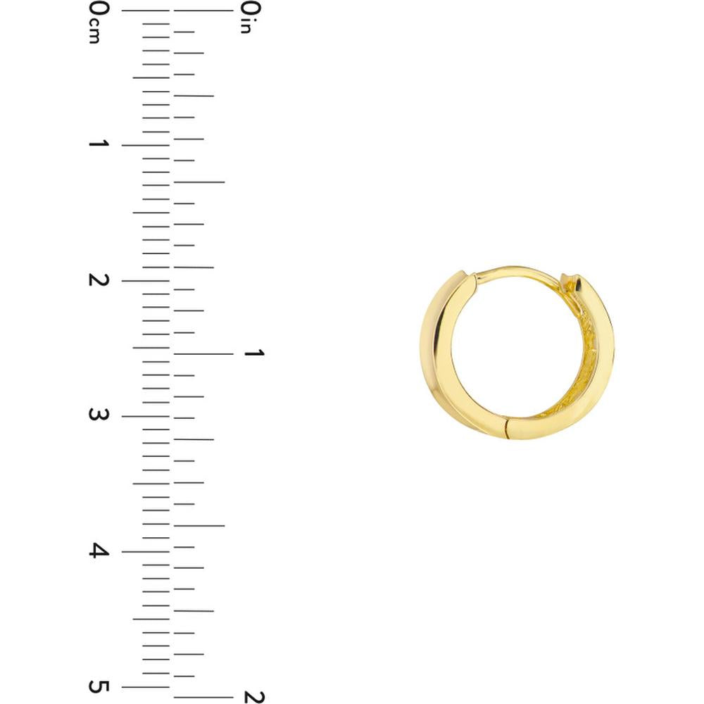 Olas d'Oro - 10K Yellow Gold Open Ladder Back Hoop Earrings  Unique Modern Design