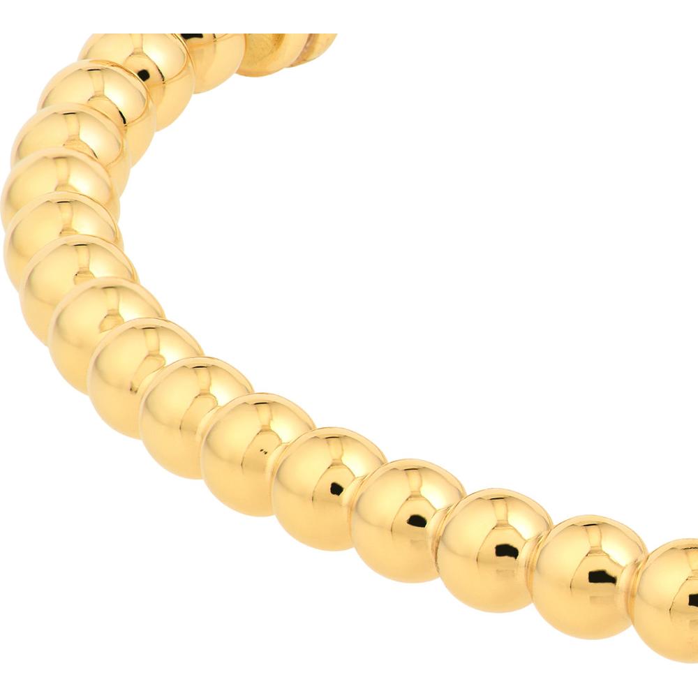 Olas d'Oro - 10K Yellow Gold Polished Ball Bangle Bracelet - 5.90g