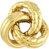 Olas d'Oro - 10K Yellow Gold Textured Love Knot Stud Earrings - 1.65 Grams