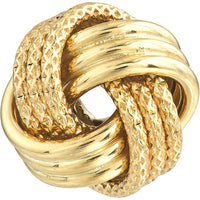 Olas d'Oro - 10K Yellow Gold Textured Triple Wire Love Knot Earrings