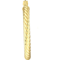 Olas d'Oro - 10K Yellow Gold Twisted Rope Hoop Earrings - 1.75 Grams Total Weight