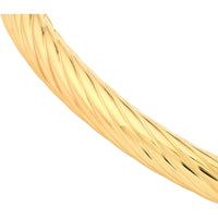 Olas d'Oro - 10K Yellow Gold Twisted Tube Bangle Bracelet - 5.50 Grams Total Weight