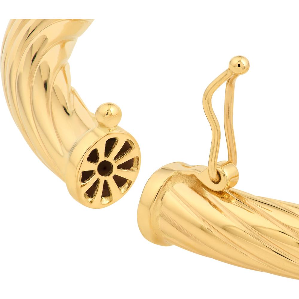 Olas d'Oro - 10K Yellow Gold Twisted Tube Bangle Bracelet - 5.50 Grams Total Weight