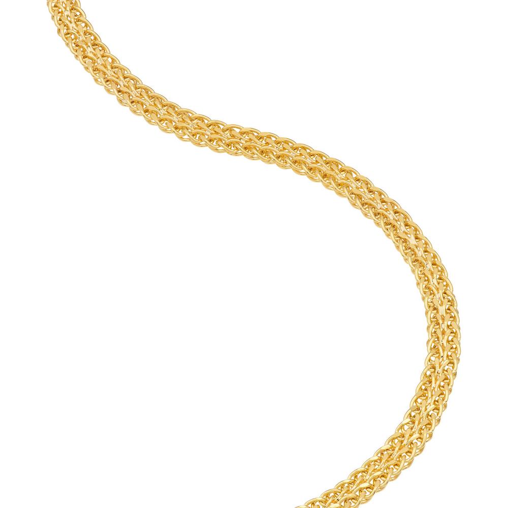 Olas d'Oro - 10K Yellow Gold Two-Row Wheat Chain Bracelet - 2.93 Grams